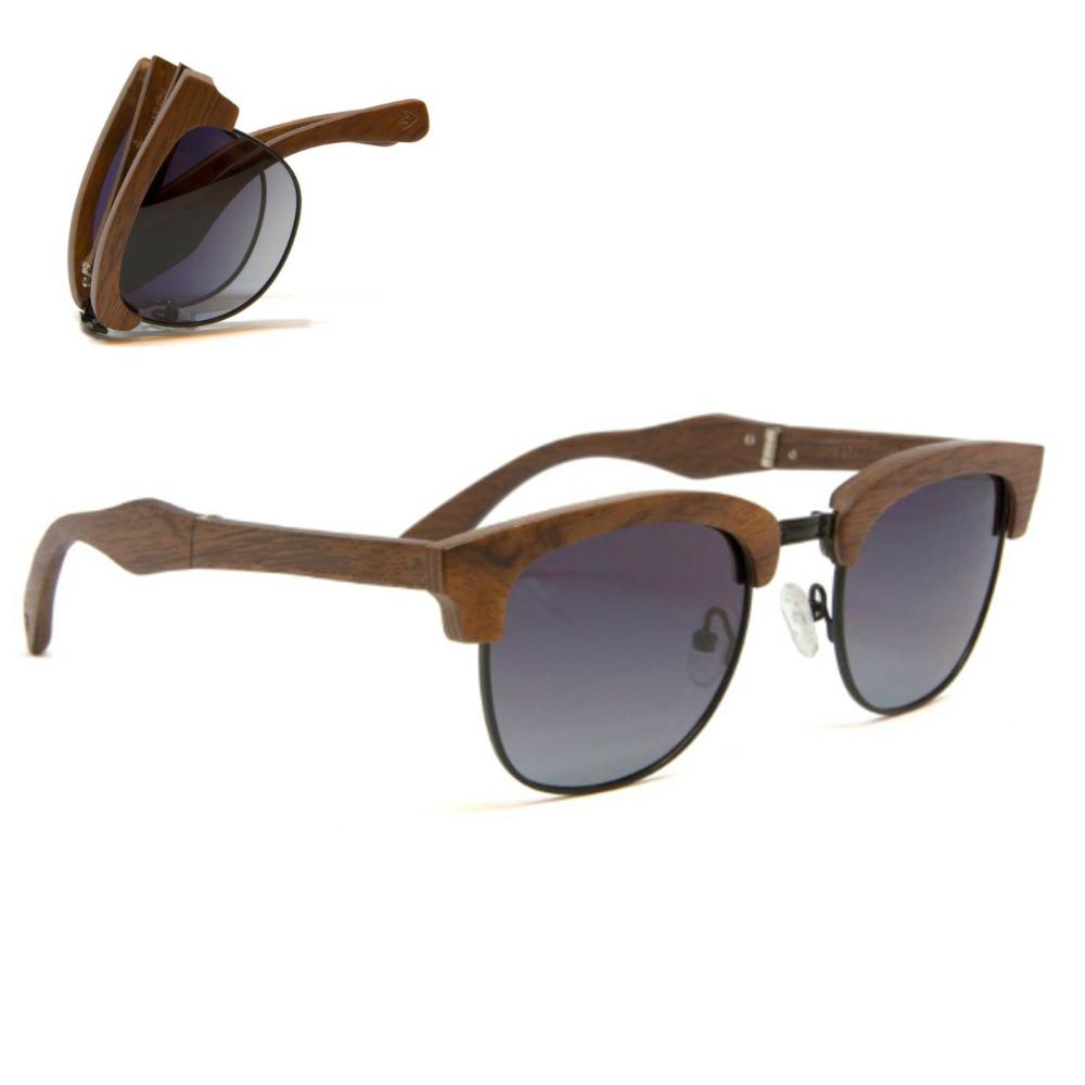  fashion metal with wooden sunglasses folding design 5