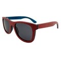 skateboard wooden sunglasses polarized blue and red color 1
