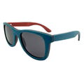 skateboard wooden sunglasses polarized blue and red color 5