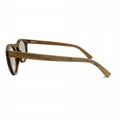 Round wood frame optical eye glasses women fashion 4