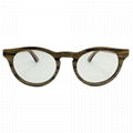 Round wood frame optical eye glasses women fashion 2