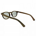 Round wood frame optical eye glasses women fashion 3