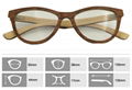 New Fashion Wood Myopia Eye Glasses Frames Women Cat Eye Design 5