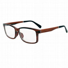  wood with aluminum eye glasses frame for men 