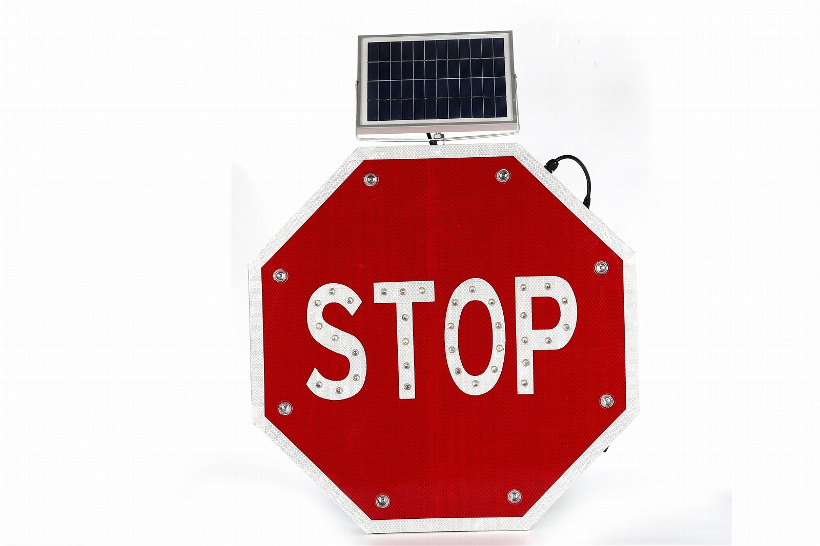 Solar traffic sign schoolbus stop sign road safety marker