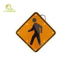 IP68 road safety solar powered aluminum led pedestrian crossing traffic signs 