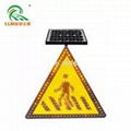 IP68 road safety solar powered aluminum led pedestrian crossing traffic signs 