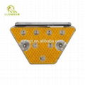 Trapezoid solar powered delineator road guardrail stud reflector 1