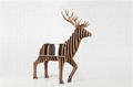 创意大象书柜装饰自然原木色简约北欧风格积木拼装组装动物壁饰