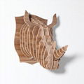 创意飞天独角兽装饰自然原木色简约北欧风格积木拼装组装动物壁饰