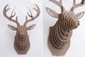 创意飞天独角兽装饰自然原木色简约北欧风格积木拼装组装动物壁饰