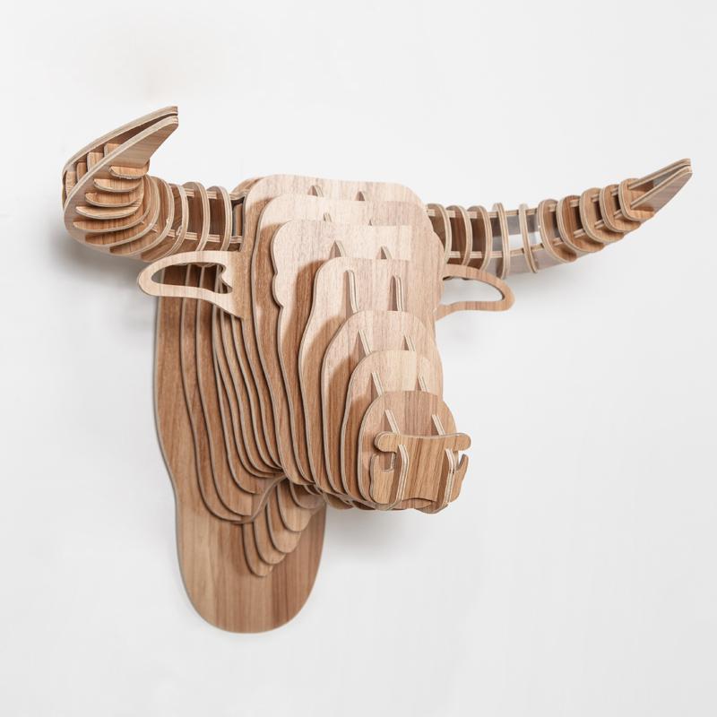 Natural style wood Flying Unicorn wall decoration 20