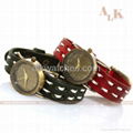 vintage cow leather bracelet antique fashion watch 4