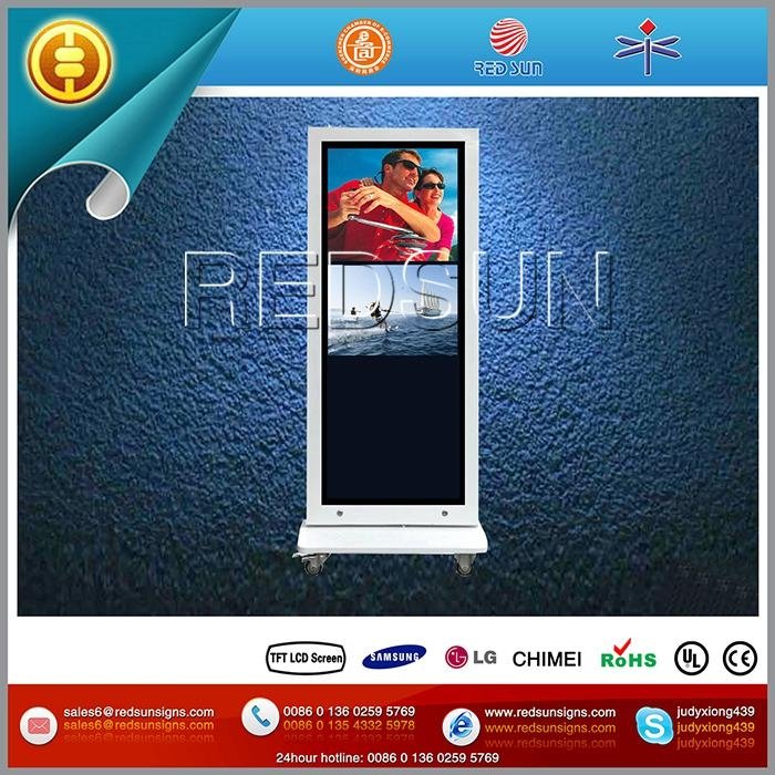 46inch outdoor waterproof standing wireless LCD Digital Screens
