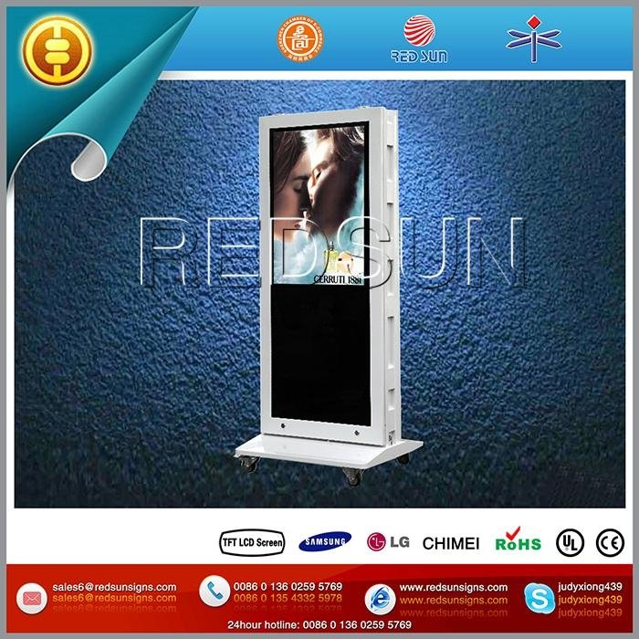 46inch outdoor waterproof standing wireless LCD Digital Screens 2