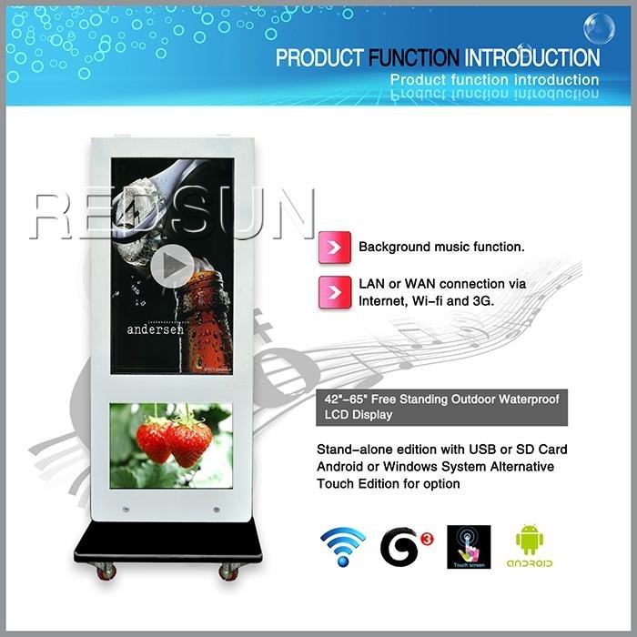 46'' standalone 3G wifi network 1080p LCD Digital Signages 5