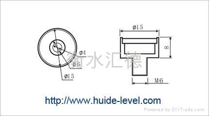 Metal spirit level vial 2