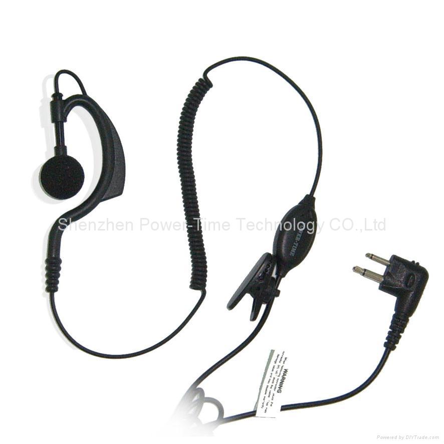 Two way radio ear hook with a in-line PTT FOR walkie talkie earpiece 2