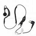 Two way radio ear hook with a in-line PTT FOR walkie talkie earpiece 2