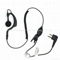 Two way radio ear hook with a in-line PTT FOR walkie talkie earpiece