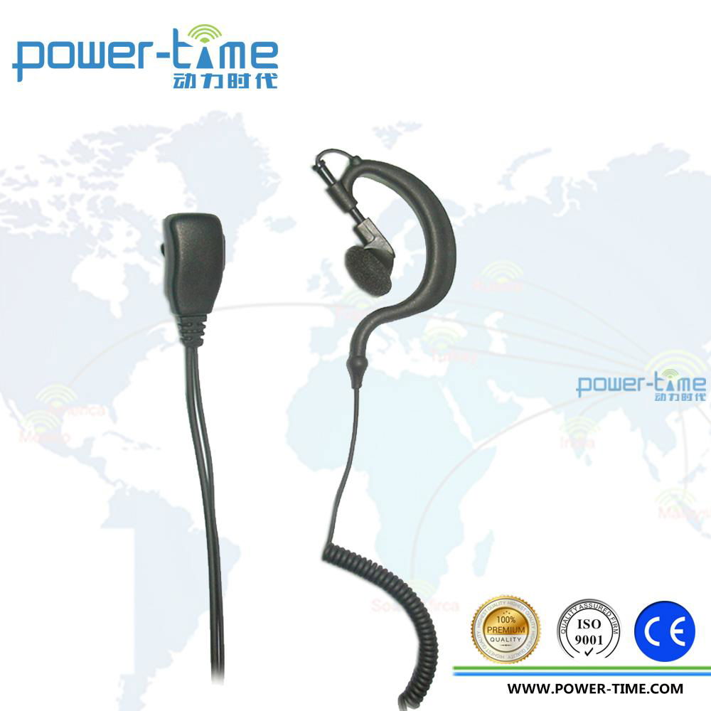 Two way radio ear hook with a in-line PTT FOR walkie talkie earpiece 3