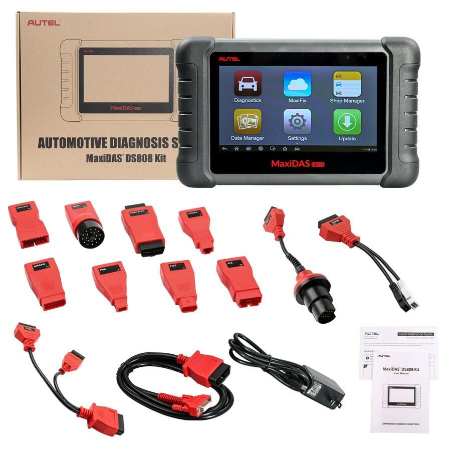 AUTEL MaxiDAS DS808 KIT Tablet Diagnostic Tool Support Injector & Key Coding  5