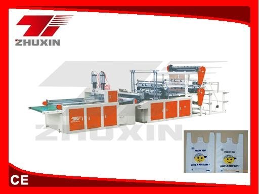 CY-SH-1000Double Layers Four Lines Automatic T-Shirt Bag Making Machine 