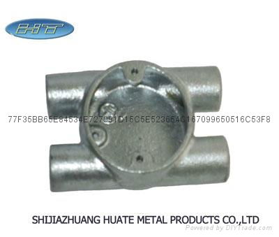 Malleable iron conduit box cross type 2