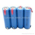 18650 battery,3.7V2000mAh battery,cylindrical battery,li-ion battery