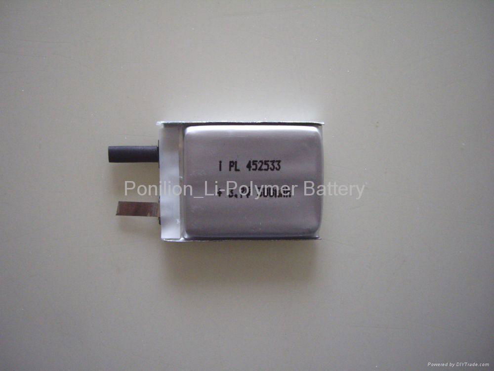 452533_300mAh li-polymer battery cell for Mp3