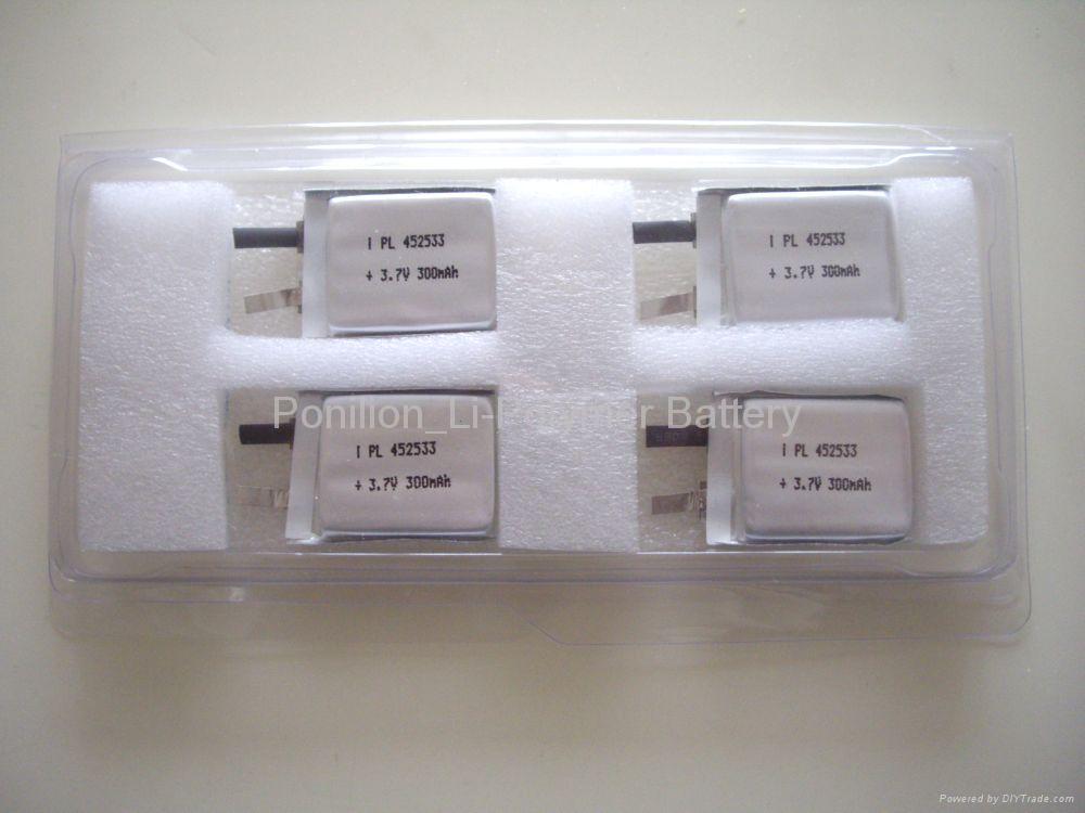 452533_300mAh li-polymer battery cell for Mp3 2