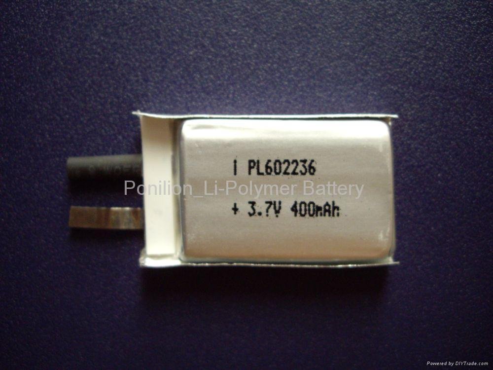 602236_400mAh li-polymer battery cell for Mp3 2