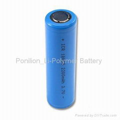 18650 battery,3.7V2400mAh battery,cylindrical battery,li-ion battery