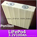 3.2V100Ah lifepo4 battery cell 