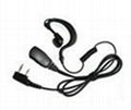 Ear Hanger Earpiece with Mini Lapel PTT/Microphone for kenwoodTwo-Way Radio  1