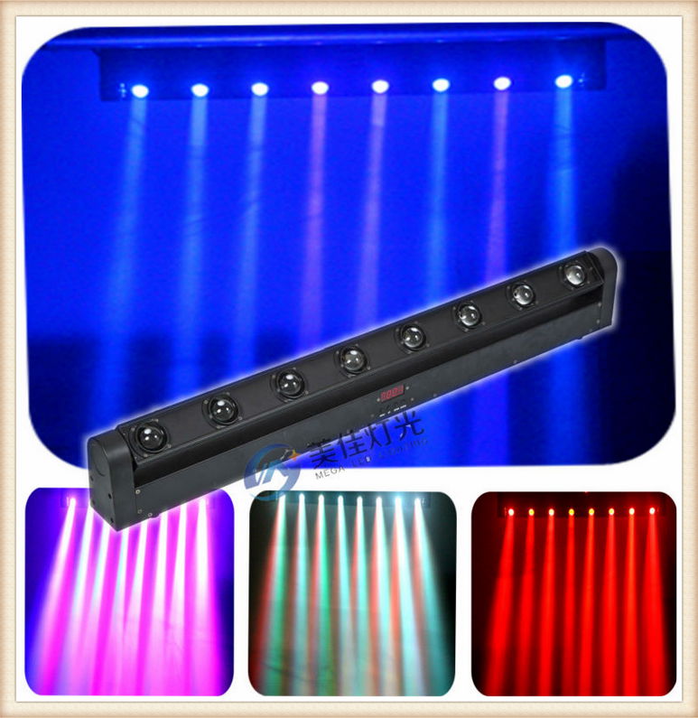 New 8 x 10W 4in1 RGBW LED rotation bar beam moving head led