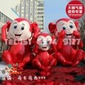 红色喜庆猴年卡通气模装饰道具