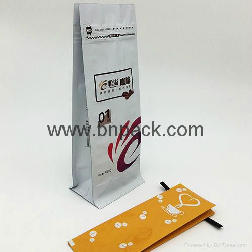 Glossy printing laminated aluminum foil stand up gusset bag with valve 3