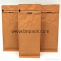 stand up flat bottom coffee packing