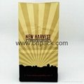 brown kraft paper gusseted bag for coffee bean packaging 7