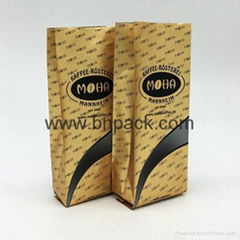 Best price custom print box bottom plastic with foil coffee bags