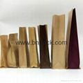 Custom print block bottom aluminum foil lined brown paper bag 5