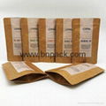 factory supply stand up kraft paper bag with customized window 4