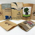 factory supply stand up kraft paper bag with customized window 7