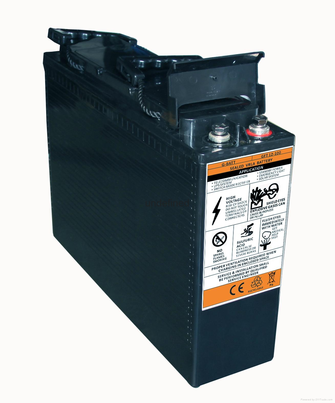 前置端子电池12V100AH 欧款电池 2