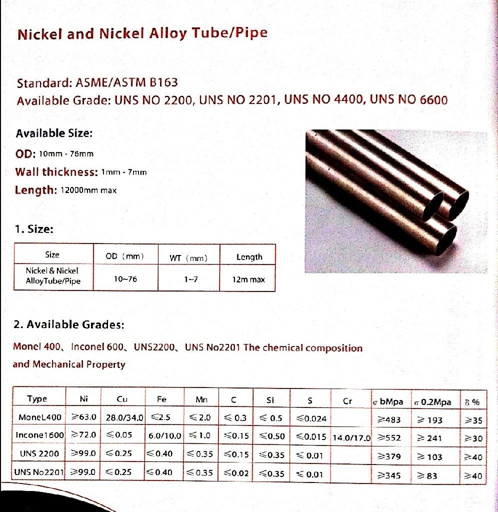 Nickel alloy seamless tube