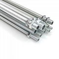 Electroplated steel tube with thread