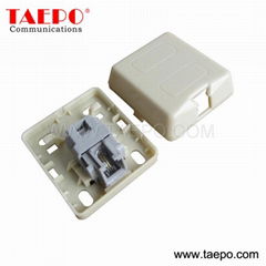 CAT3  2P2C  jelly filled 1-port  RJ11 telephone socket