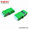 Singlemode duplex reduced flange shielded LC/APC Fiber optic adapter 