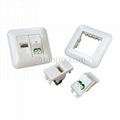Fiber optic wall outlet with LC APC